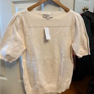LOFT Ivory Knit Top